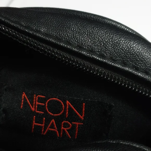 Neon Hart crossbody black faux leather studded bag - Picture 11 of 16